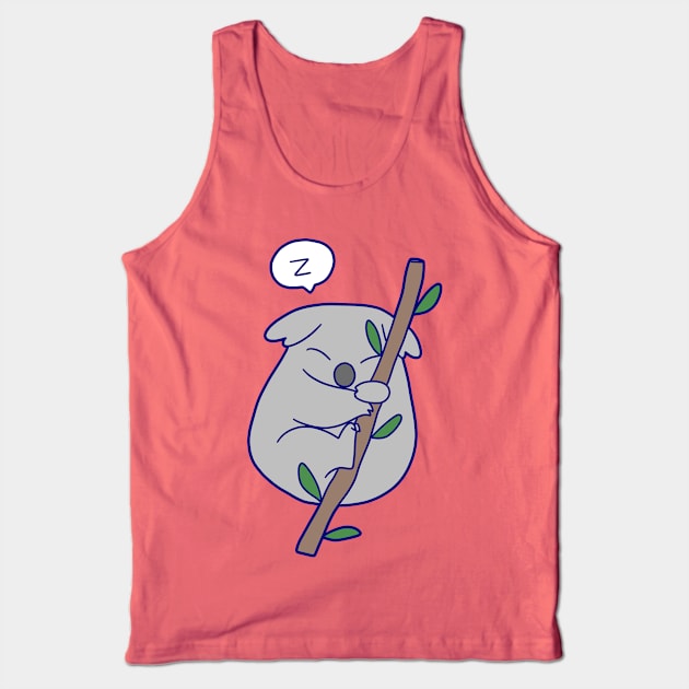 Kawaii Sleeping Koala Tank Top by saradaboru